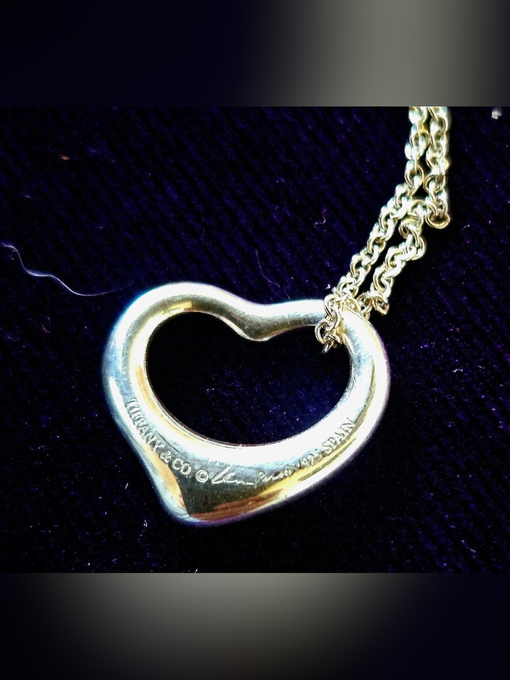 Tiffany & Co. Open Heart Pendant Necklace - Sterling Silver